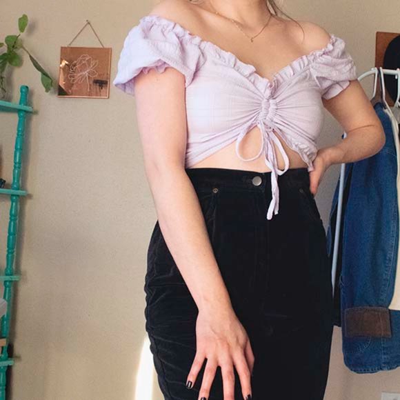 Vintage Pants - 90s velvet mom pants